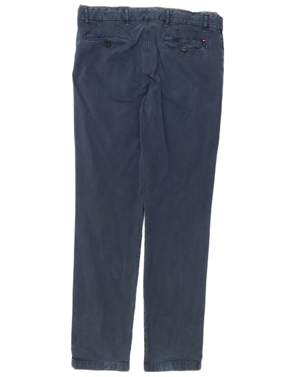 Tommy Hilfiger Herre Slim Fit Chino Bukser W36 L34 Blå Bomuld
