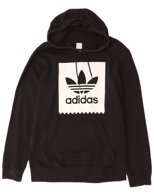 Adidas Mens Graphic kapucnis pulóver közepes fekete pamut