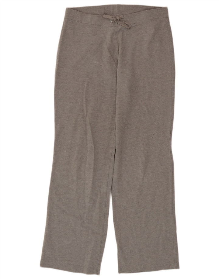 Marks & Spencer Womens Tracksuit Trousers UK 12 Medium Grey Cotton