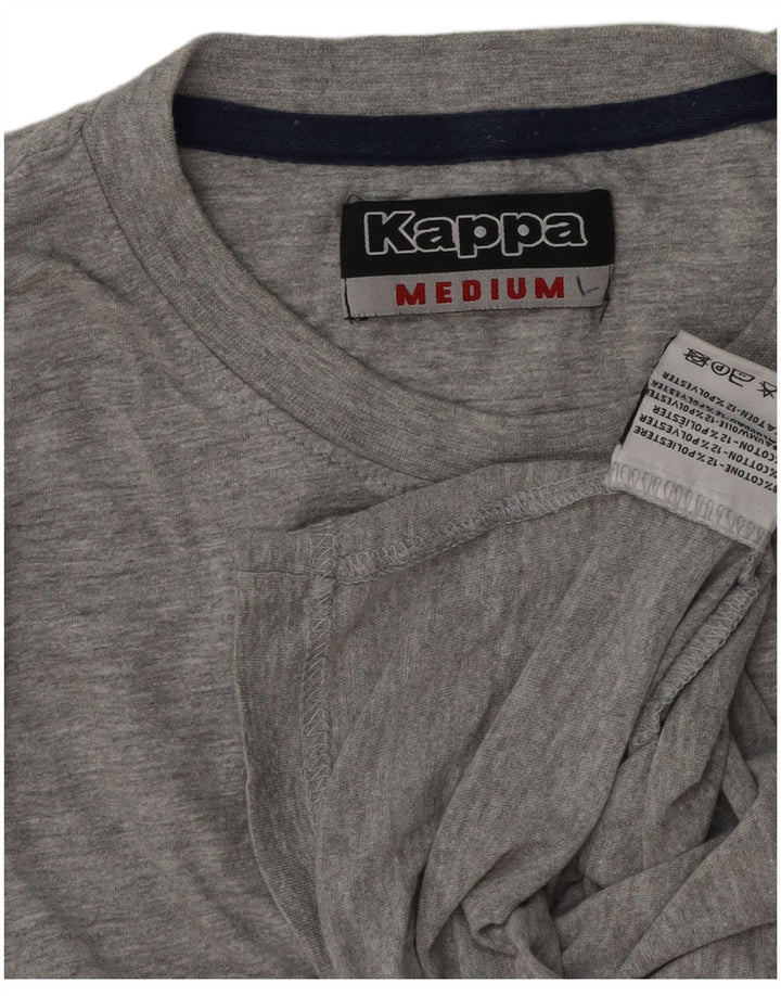 Kappa Mens T-Shirt Top Medium Grey Flecked Cotton