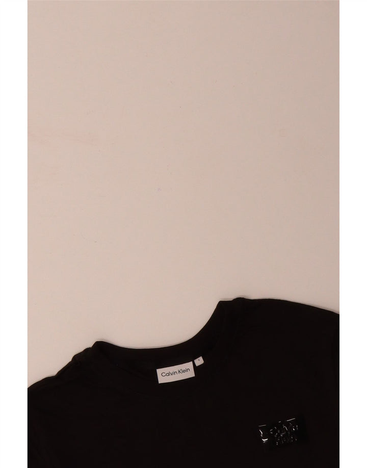 CALVIN KLEIN Mens T-Shirt Top Small Black Cotton
