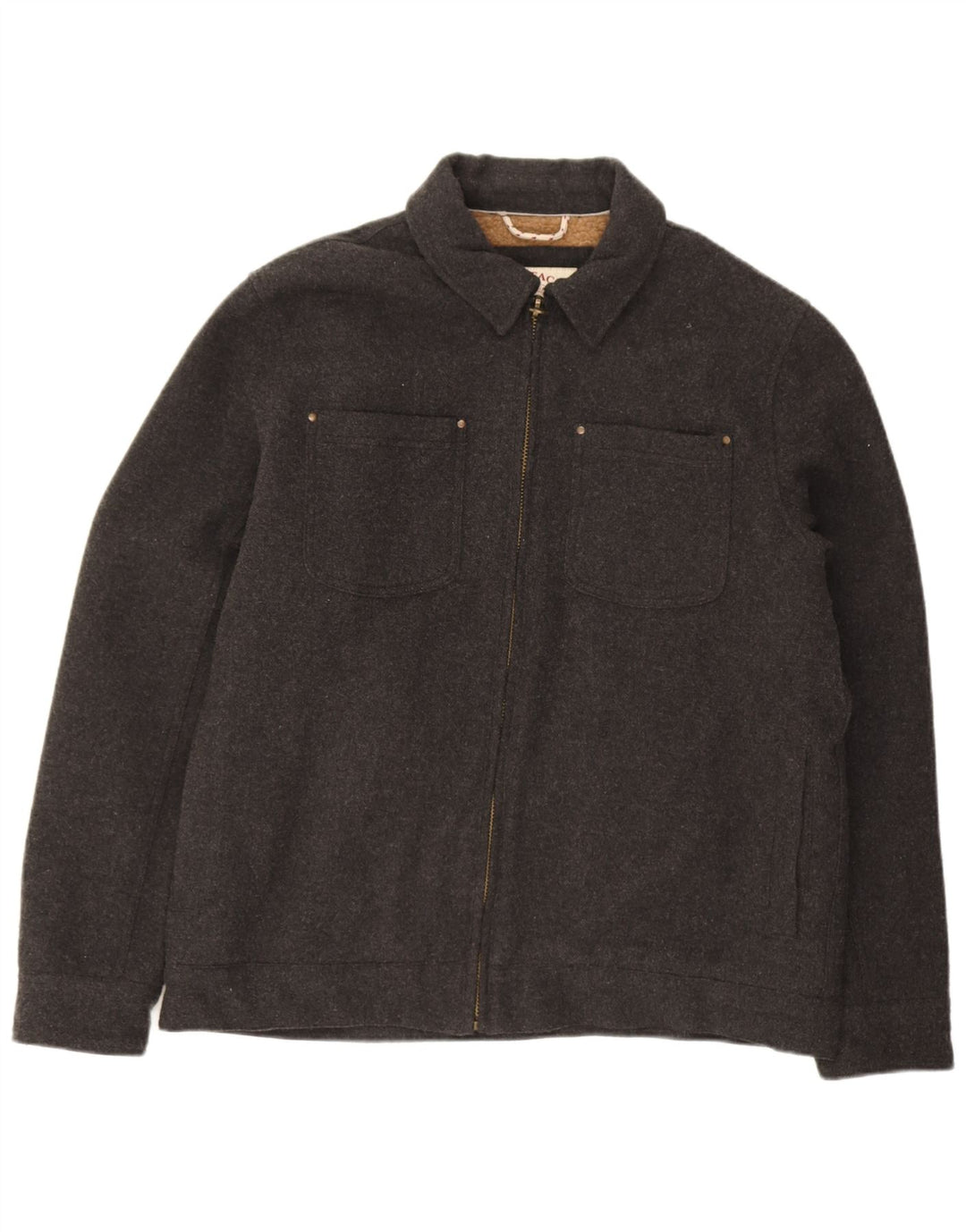 Giacca Sherpa da uomo Fat Face UK 40 Large Grey Wool