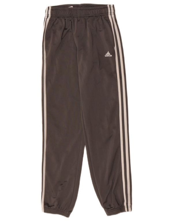 Adidas Boys Tracksuit Trousers Joggers 11-12 Years Grey Polyester