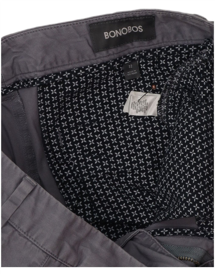 BONOBOS Mens Chino Shorts W32 Medium Grey Cotton