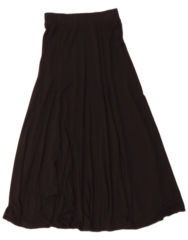 MINT VELVET Damen-Maxirock mit hoher Taille, UK 8, Größe S, W26, schwarze Viskose