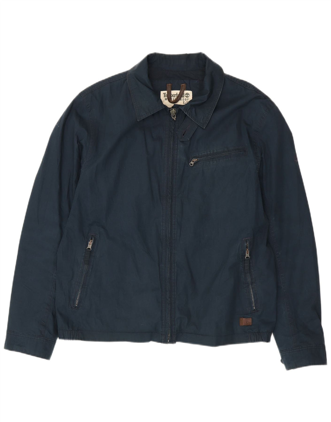 Timberland Mens Utility Jacket UK 40 Large Navy Blue Cotton