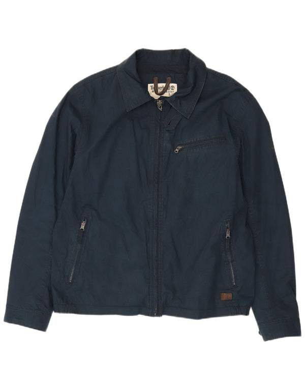 Timberland Herre Utility Jacket UK 40 Large Navy Blue Cotton