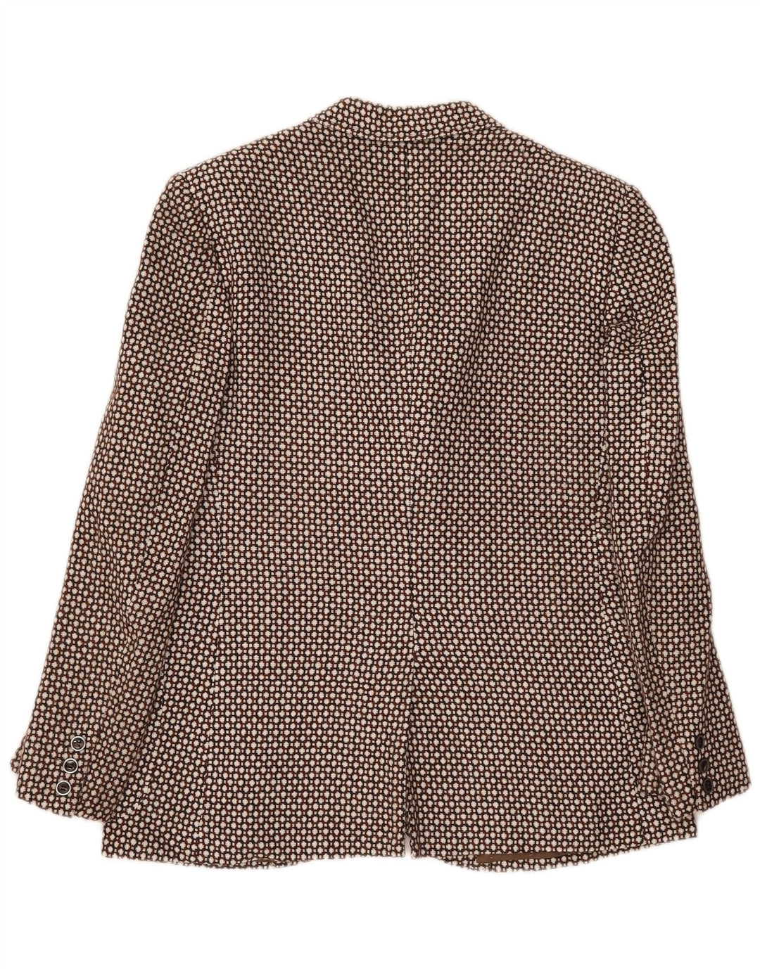 Vintage Herre 3-knaps blazerjakke UK 38 Medium Brun Geometrisk