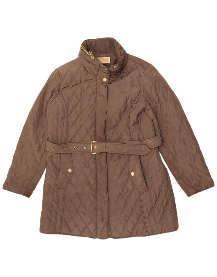 Michael Kors Damen Steppjacke UK 18 XL Braun Polyester