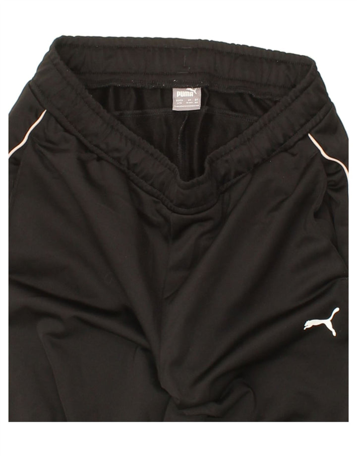 PUMA Boys Tracksuit Trousers 13-14 Years XL Black Polyester Vintage Puma and Second-Hand Puma from Messina Hembry 
