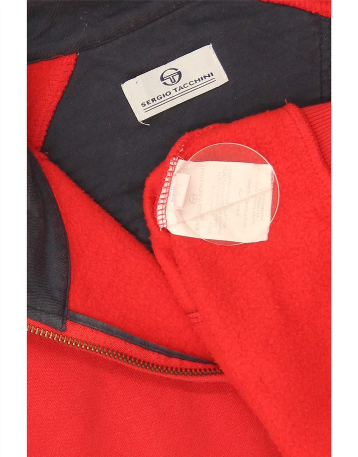 Sergio Tacchini Dame træningsdragt Topjakke UK 14 Medium Rød Bomuld