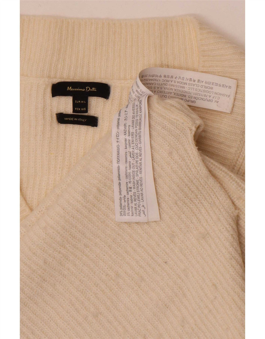 Massimo Dutti Womens Vest Top UK 14 Medium Off White Polyamide