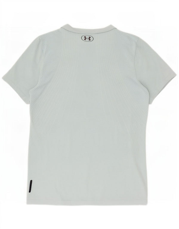 Under Armour Mens T-Shirt Top Medium Blue Pinstripe