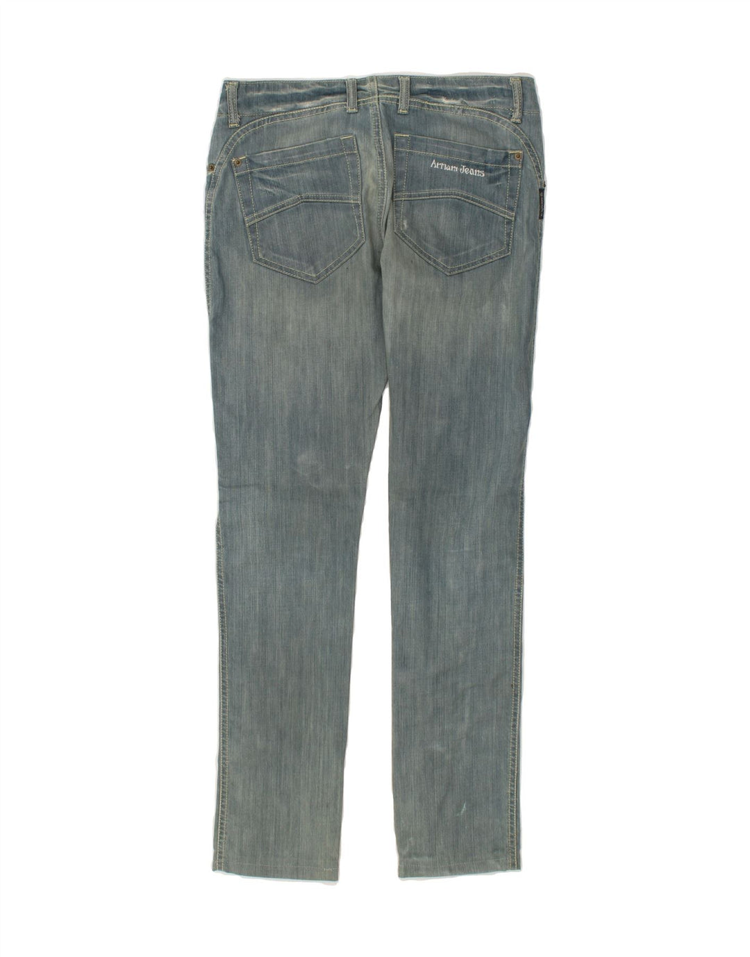 ARMANI Womens Slim Jeans W26 L30 Blue Cotton Vintage Armani and Second-Hand Armani from Messina Hembry 