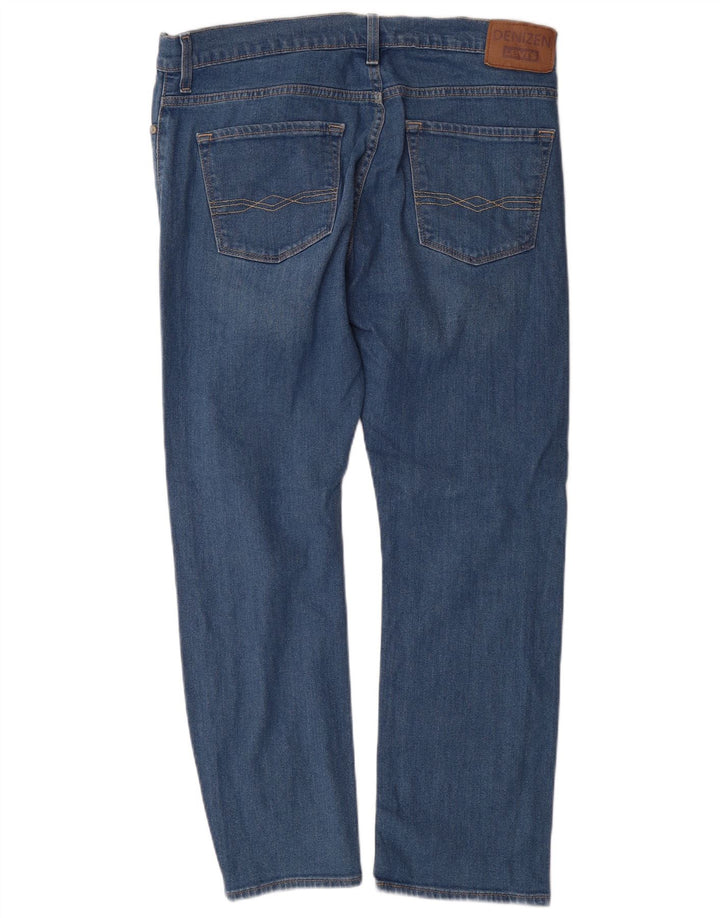 LEVI'S Mens Denizen Straight Jeans W34 L30 Blue Cotton