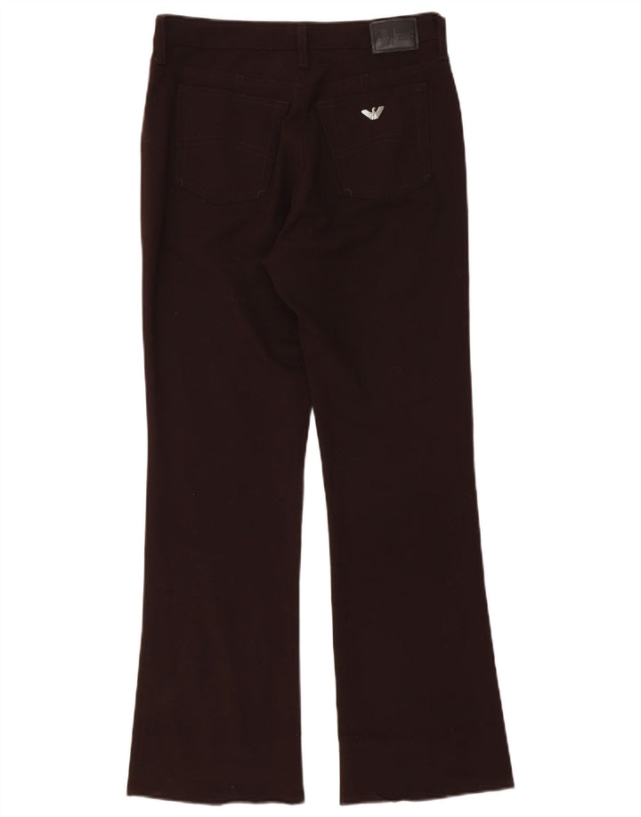 ARMANI Womens Bootcut Casual Trousers W28 L28 Brown