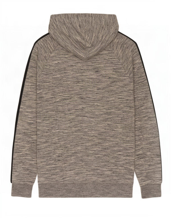 Adidas Męski sweter z kapturem i zamkiem błyskawicznym XS Szary, nakrapiany bawełniany