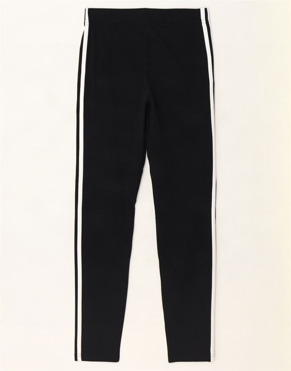 Adidas Girls Leggings 13-14 Years Black Cotton