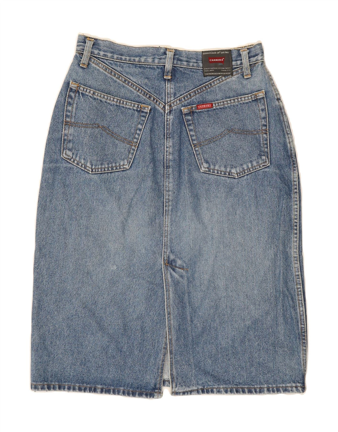 CARRERA Womens Denim Skirt IT 44 Medium W28  Blue Cotton Vintage Carrera and Second-Hand Carrera from Messina Hembry 