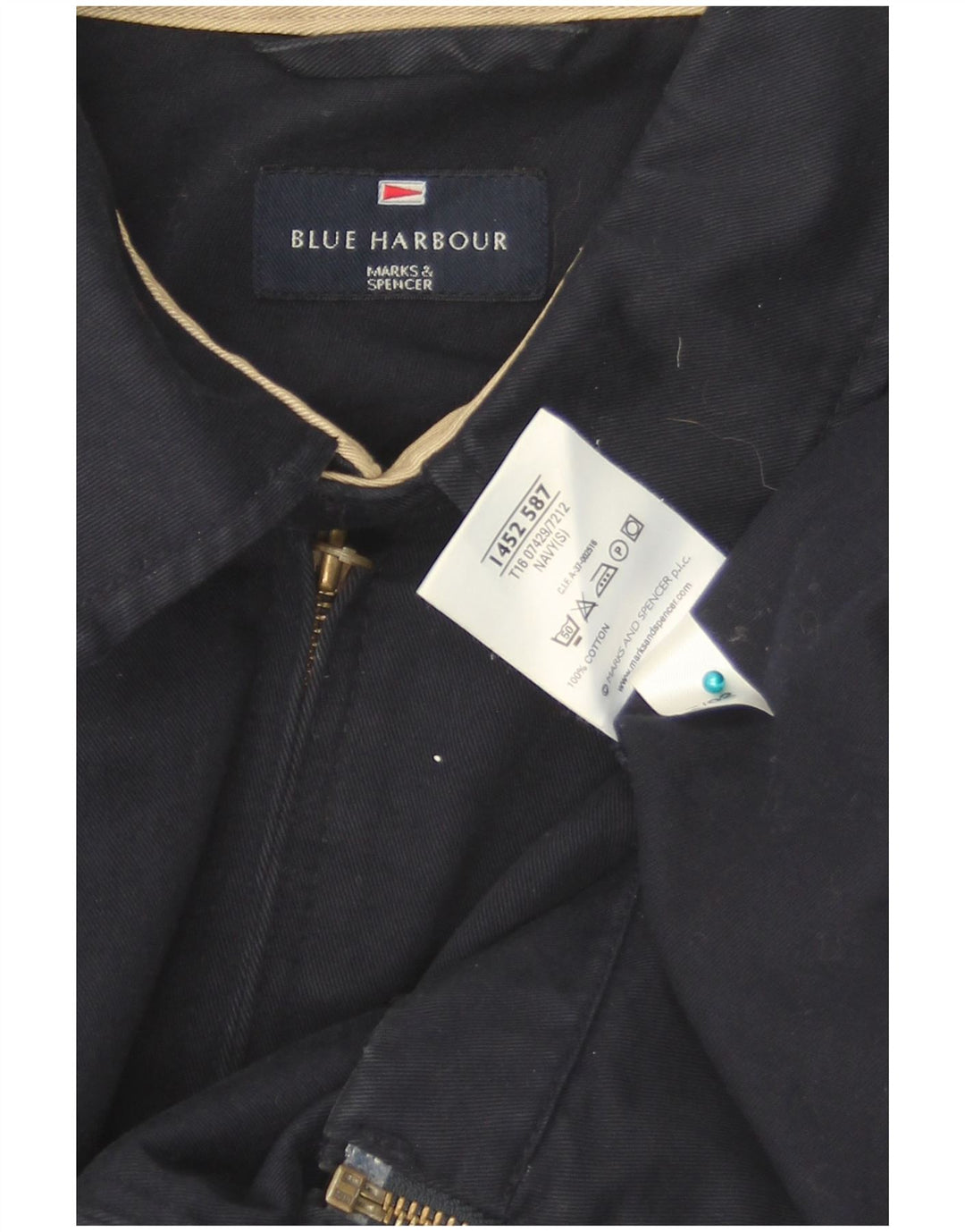 Marks & Spencer Mens Blue Harbour Bomber Jacket UK 36 Small Navy Blue