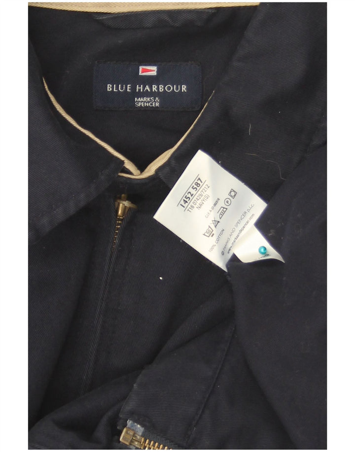 Marks & Spencer Mens Blue Harbour Bomber Jacket UK 36 Small Navy Blue