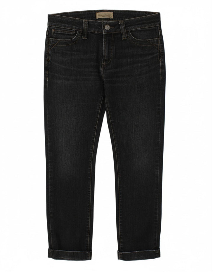 MASSIMO DUTTI Womens Cropped Jeans W29 L25 Black Cotton