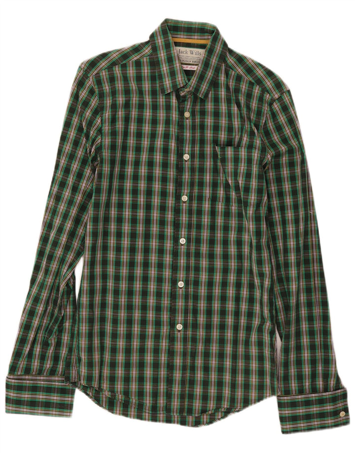 Jack Wills Mens Shirt XS Green Check Cotton