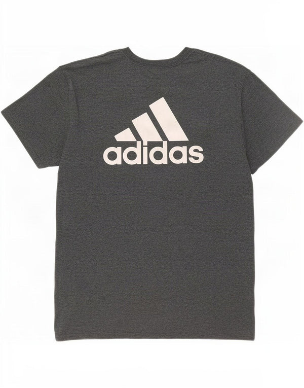 Adidas Mens United Soccer Coaches Graphic T-Shirt Top Medium Grey Cotton