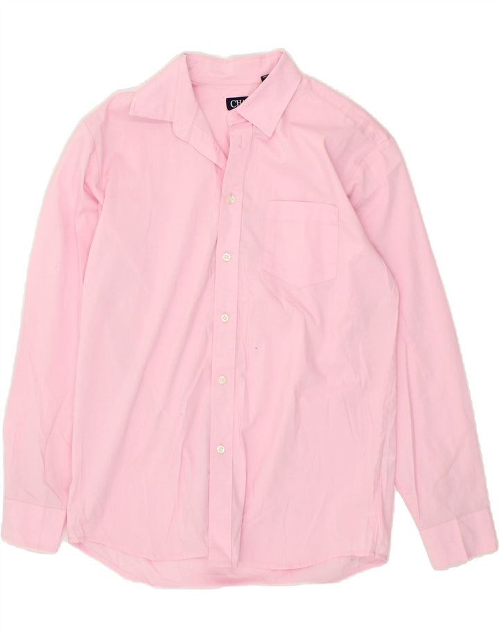 CHAPS Boys Stretch Shirt 15-16 Years Pink Cotton Vintage Chaps and Second-Hand Chaps from Messina Hembry 