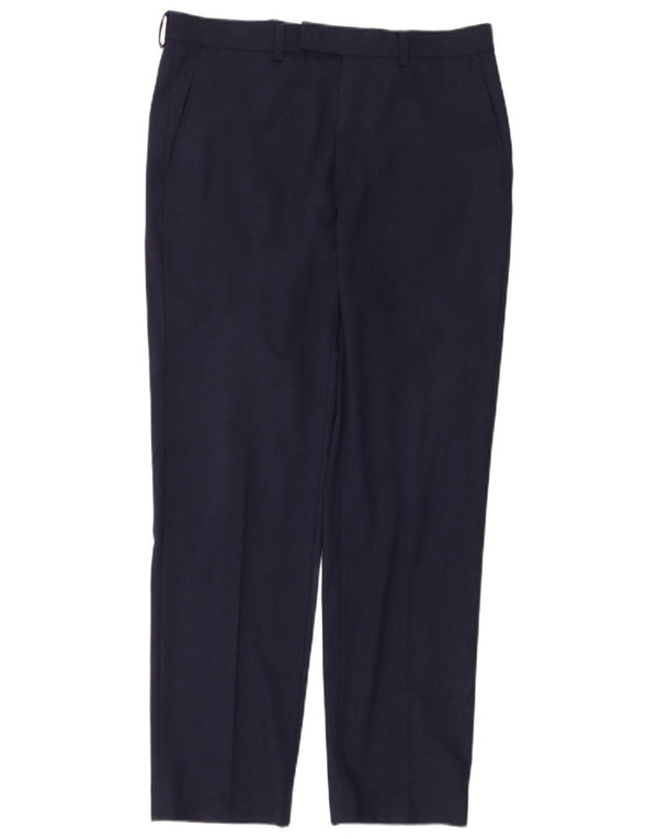Marks & Spencer Herre Slim Suit Bukser W32 L31 Marineblå Uld