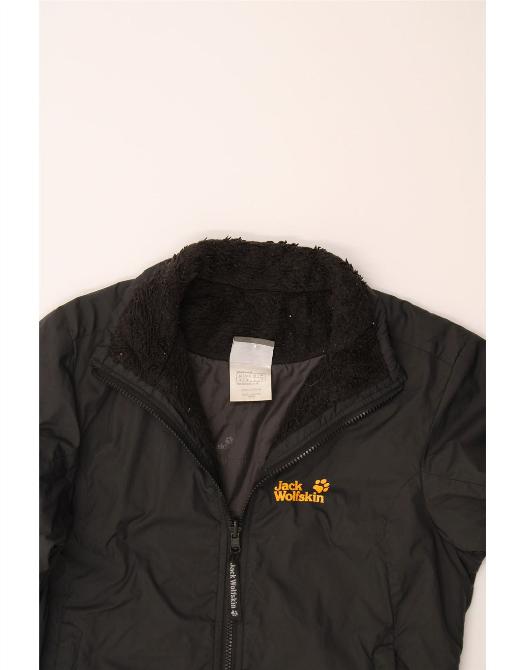 JACK WOLFSKIN Womens Windbreaker Jacket UK 10 Small Black Polyamide Vintage Jack Wolfskin and Second-Hand Jack Wolfskin from Messina Hembry 