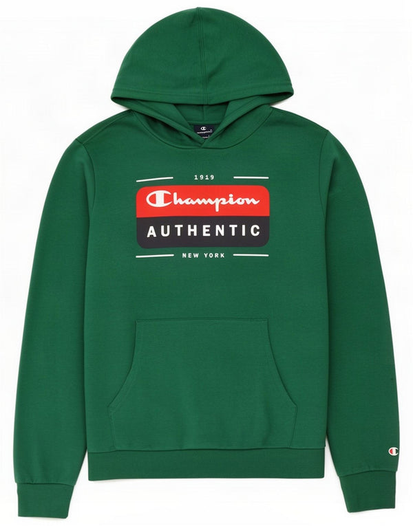 Maglione con cappuccio grafico da ragazzo Champion 15-16 anni 2XL Verde