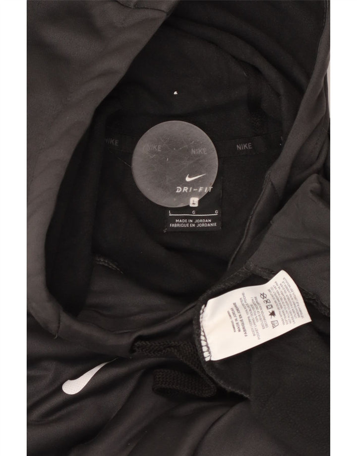 NIKE Mens Baseball Graphic Hoodie Jumper Large Grey Polyester
