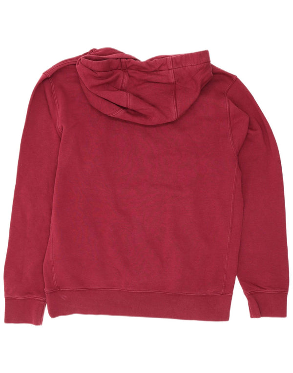 Nike Mens Graphic Regular Fit Hoodie Jumper Small Burgundy Cotton Sports