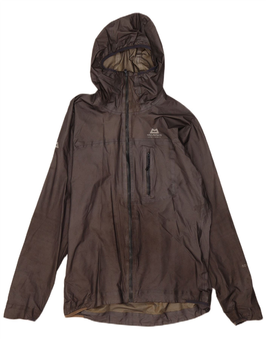 MOUNTAIN EQUIPMENT Womens Hooded Rain Jacket UK 14 Large Grey