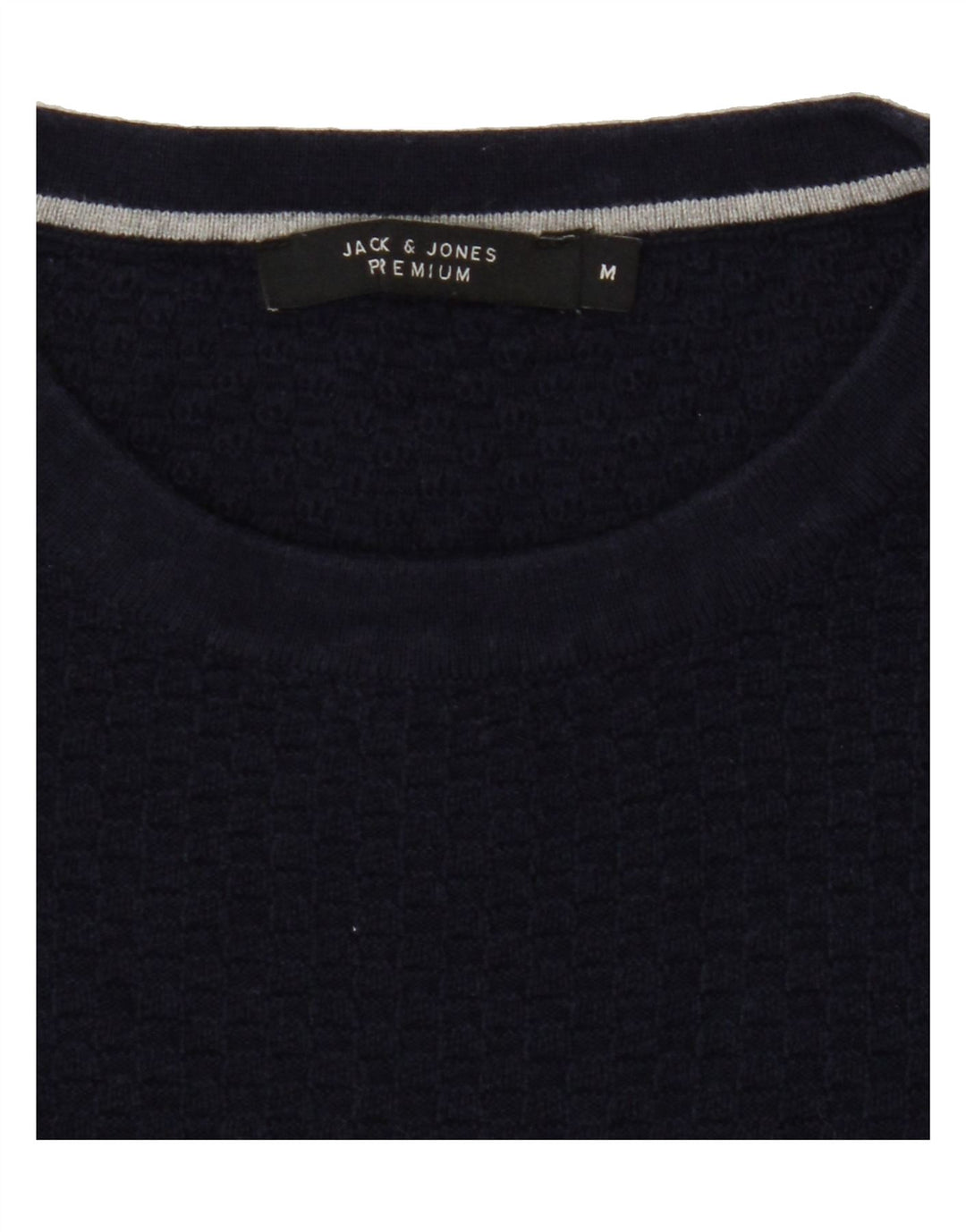 JACK & JONES Mens Premium Crew Neck Jumper Sweater Medium Navy Blue Vintage Jack & Jones and Second-Hand Jack & Jones from Messina Hembry 