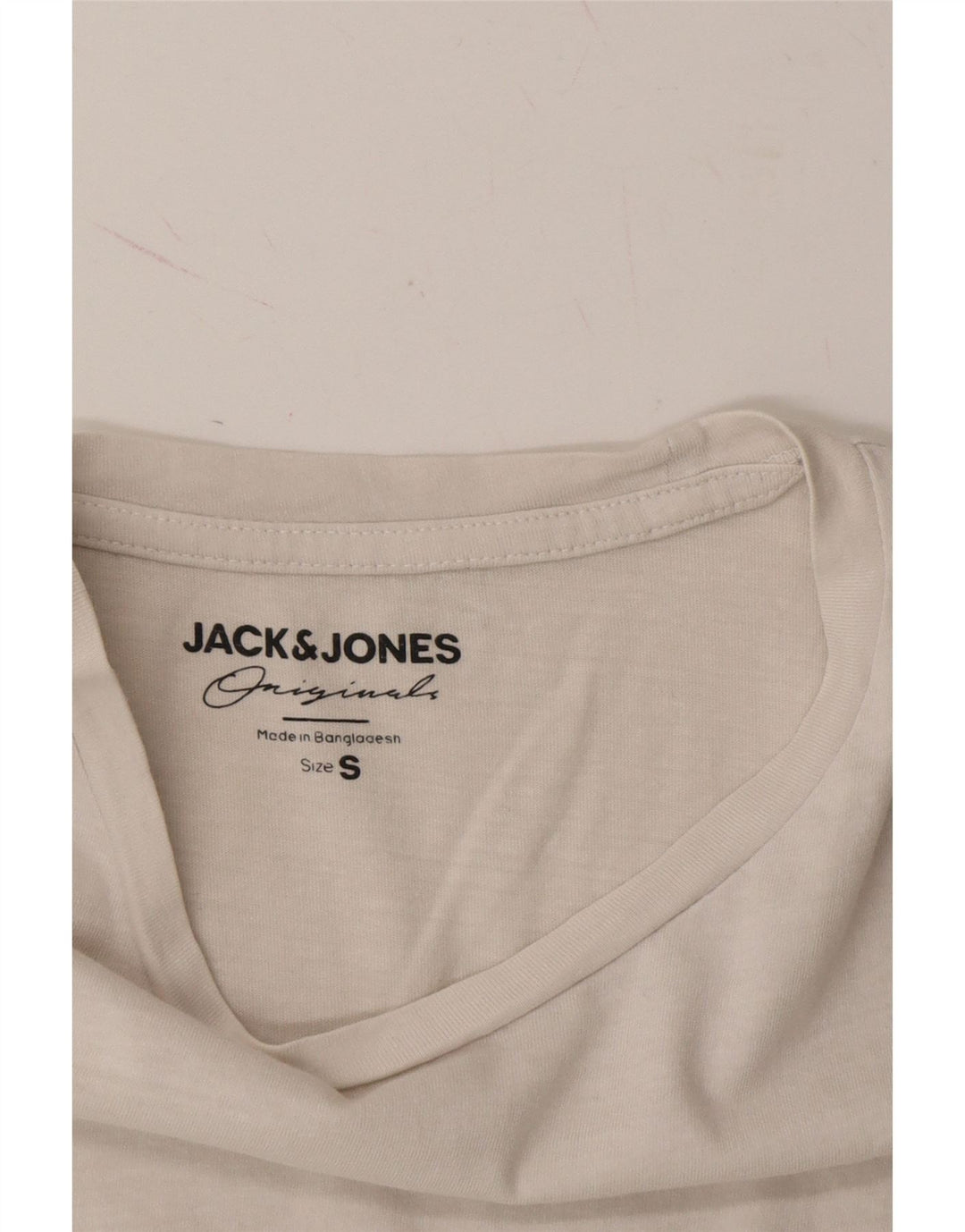 JACK & JONES Mens T-Shirt Top Small White Cotton Vintage Jack & Jones and Second-Hand Jack & Jones from Messina Hembry 