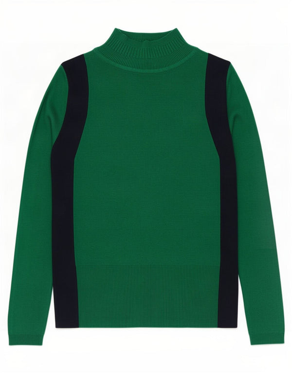 Marks & Spencer Dame Turtle Neck Jumper Sweater UK 10 Small Green