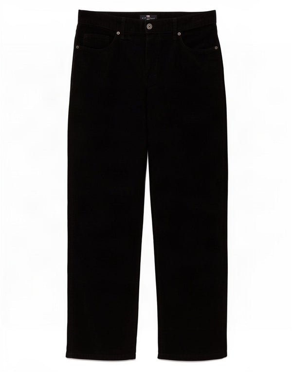 Marks & Spencer Pantalon droit en velours côtelé Blue Harbor pour homme W34 L31 Noir