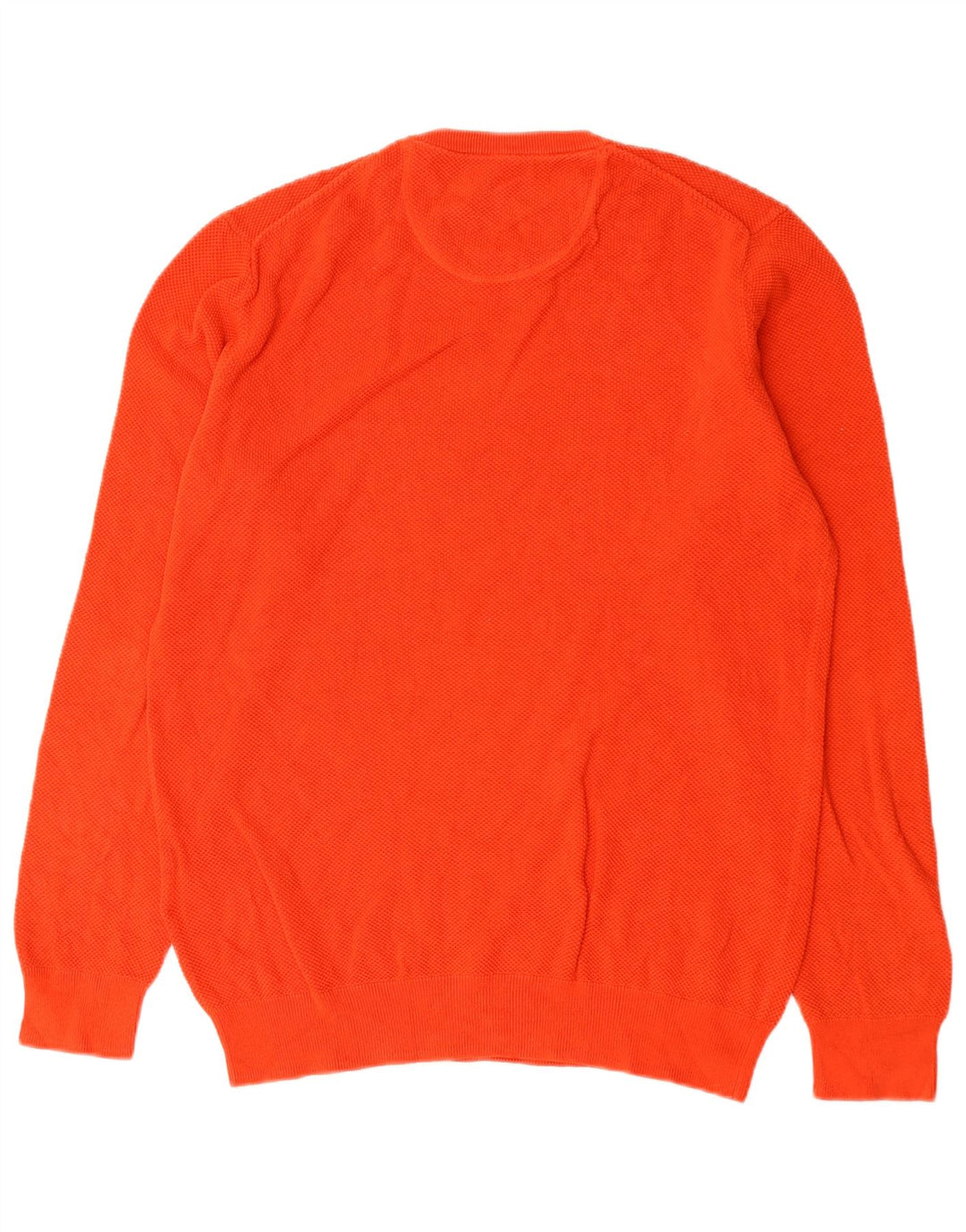 Gant Mens Crew Neck Jumper Sweater Large Orange Cotton
