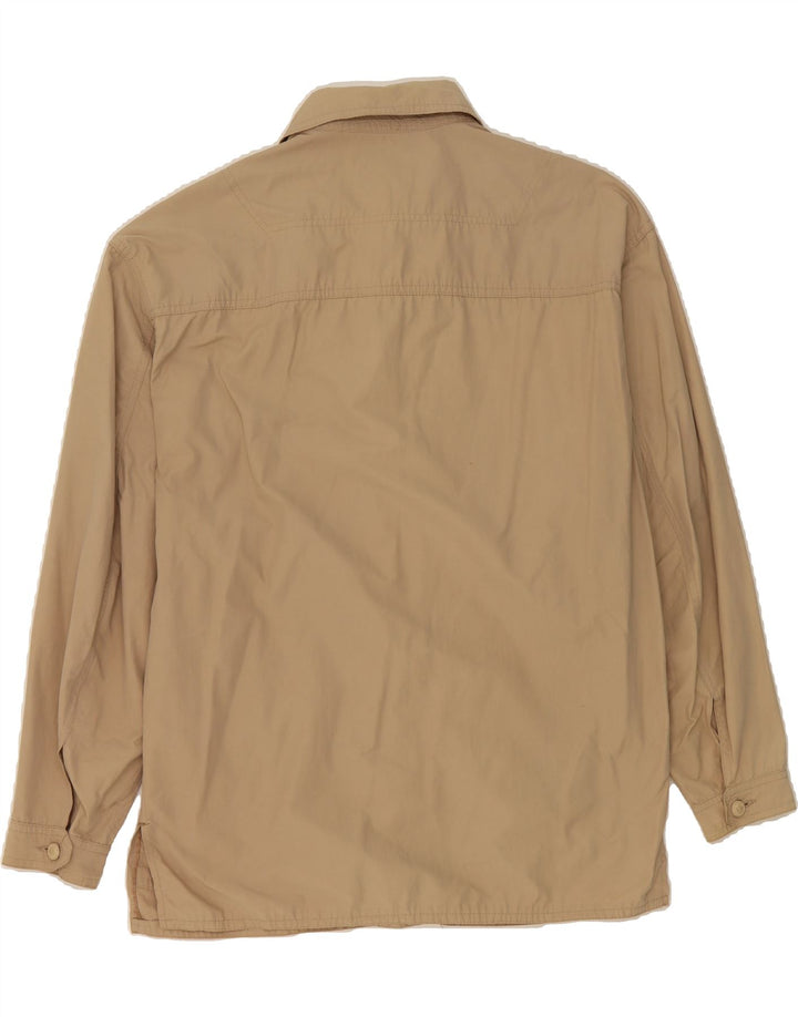 TRUSSARDI JEANS Mens Utility Jacket UK 38 Medium Beige Viscose Vintage Trussardi Jeans and Second-Hand Trussardi Jeans from Messina Hembry 