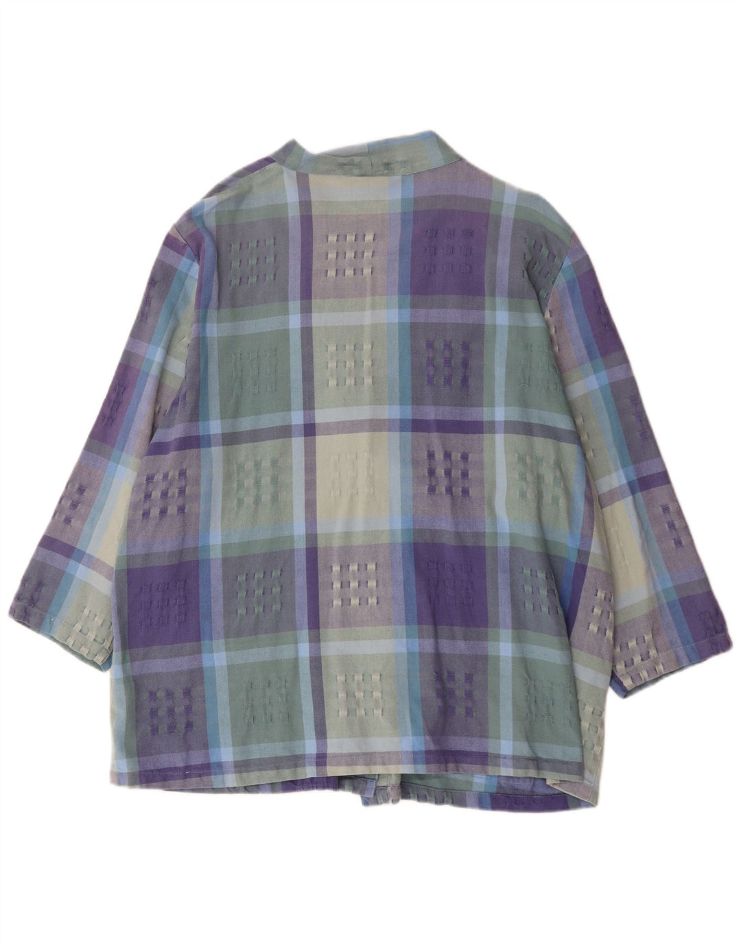 Vintage Womens 3/4 Sleeve Blazer Jacket IT 52/54 2XL Multicoloured Check