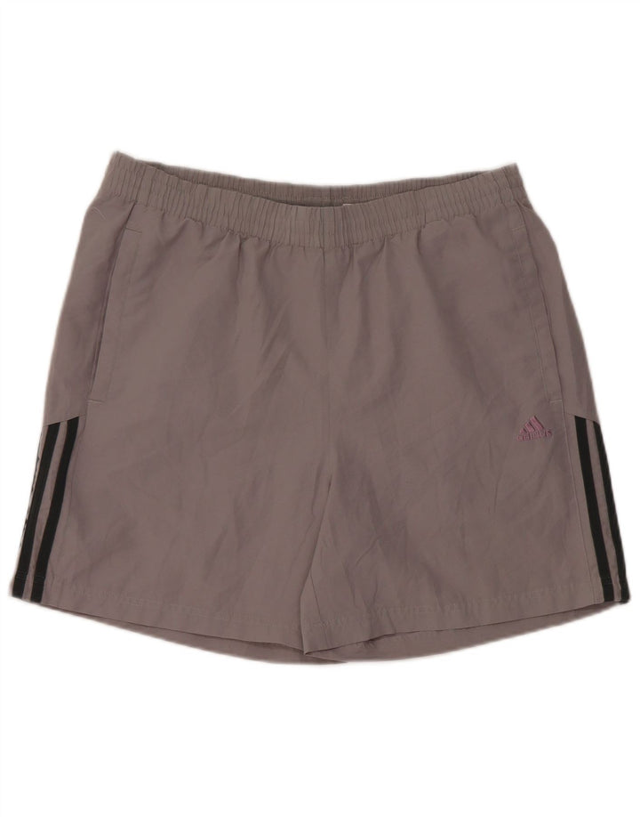 Pantaloni scurți sport pentru bărbați Adidas, gri mediu, poliester