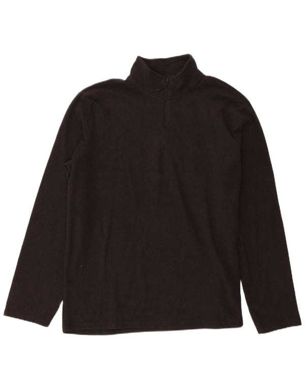 Mountain Warehouse Pull polaire à col zippé pour homme XL Noir Polyester
