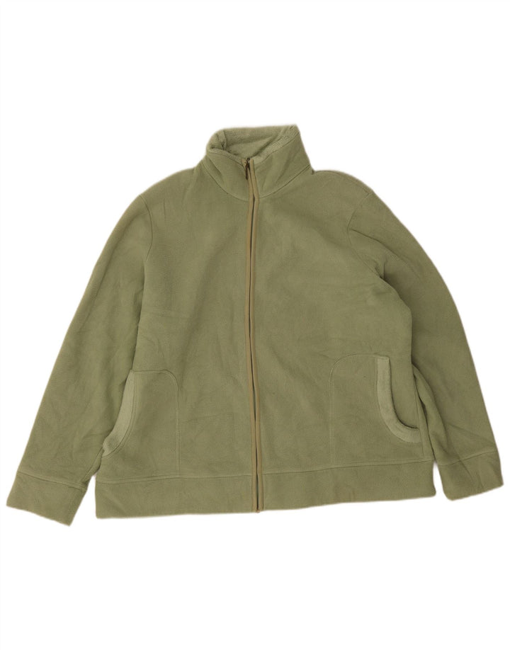 Marks & Spencer Womens Oversized Fleece Jacket UK 18 XL Green Polyester