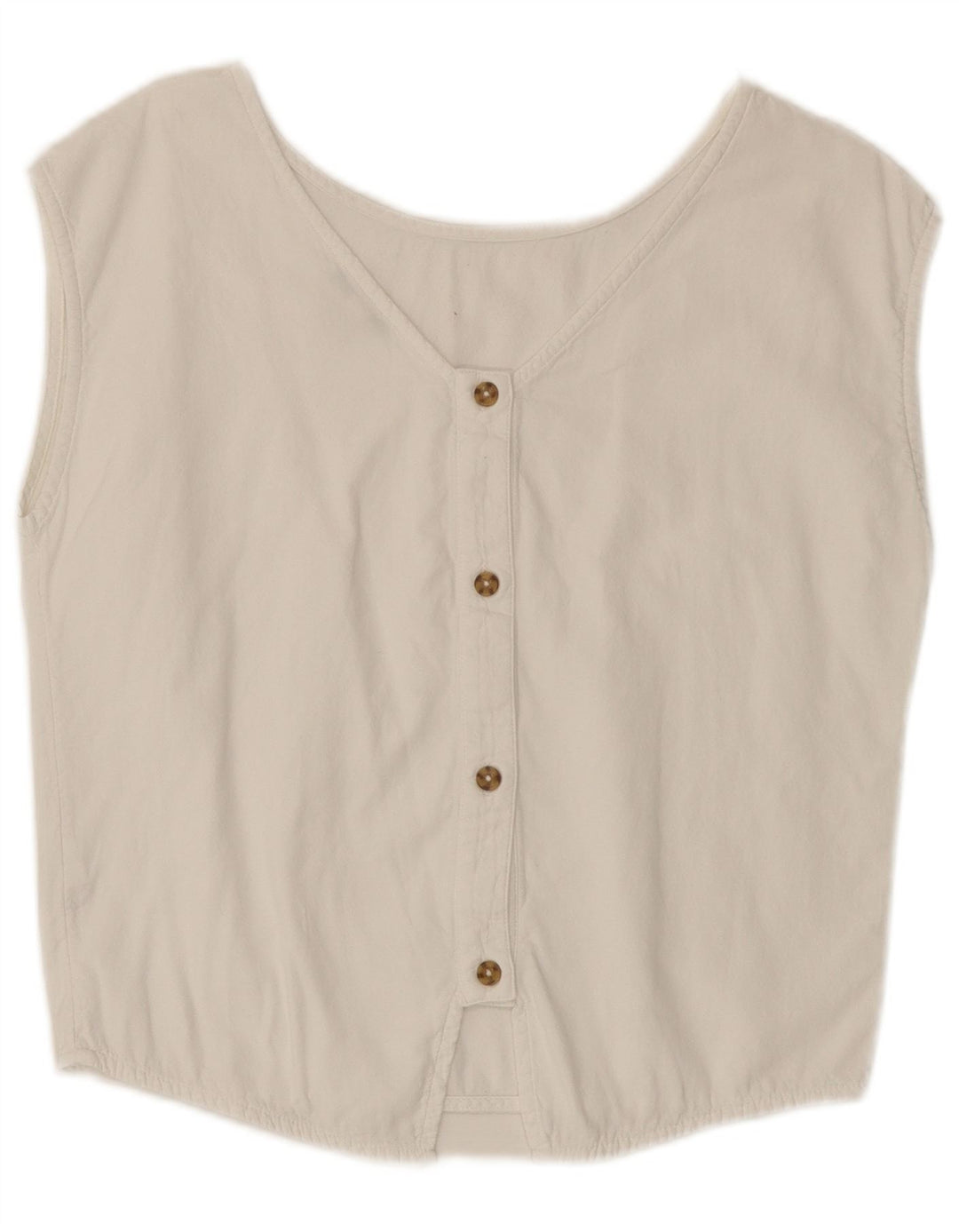 Esprit Womens Sleeveless Shirt Blouse UK 10 Small White