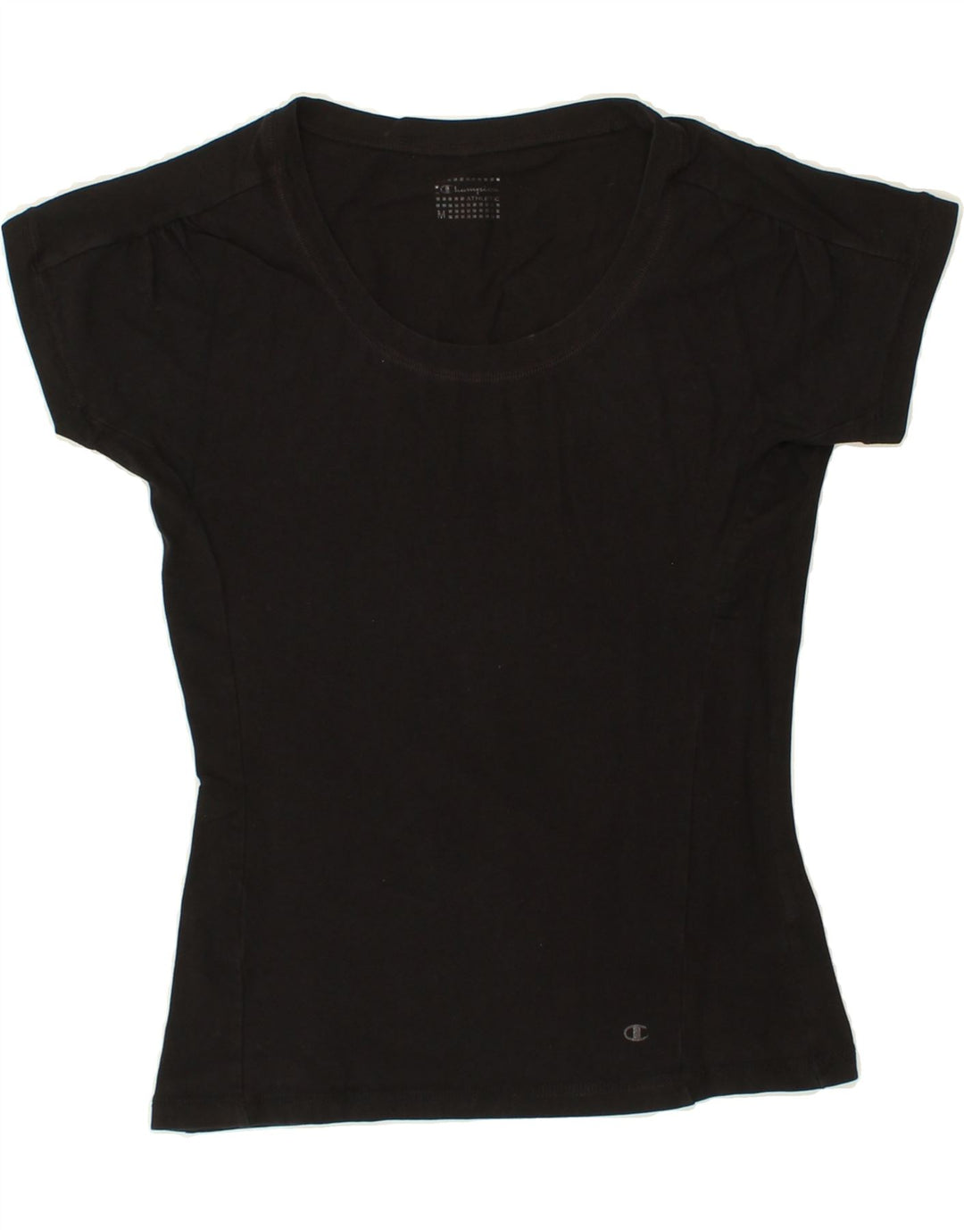CHAMPION Womens T-Shirt Top UK 12 Medium Black Vintage Champion and Second-Hand Champion from Messina Hembry 