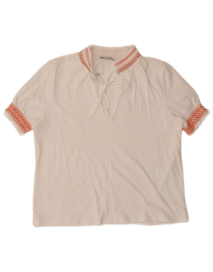 ZARA Womens Oversized Blouse Top UK 10 Small White