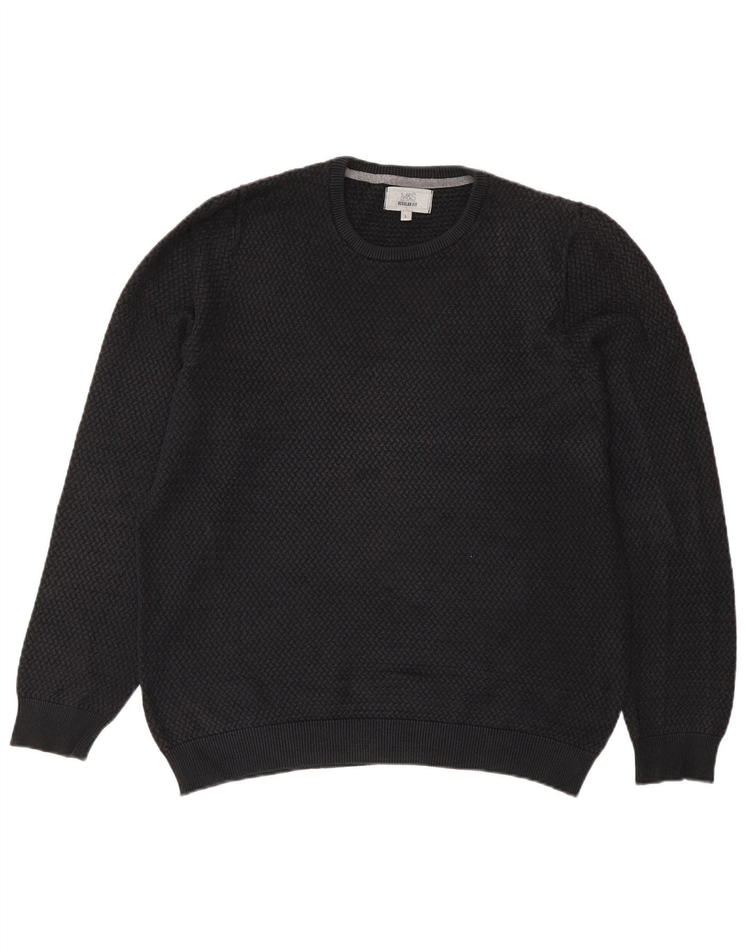 Marks & Spencer Herre Regular Fit Crew Neck trøje Sweater Large Black