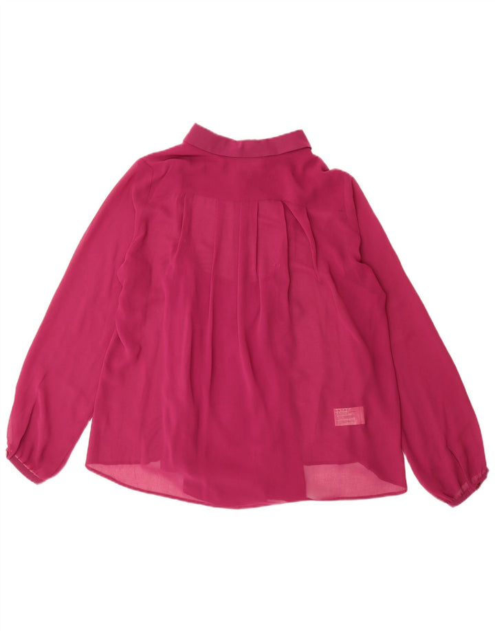 Laura Ashley Womens Shirt Blouse UK 14 Large Pink Polyester